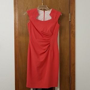 2p coral Calin Klein business dress